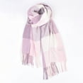 thumbnail image 1 of Luowei Fashion Winter Scarf, Pink Winter Thermal Christmas Scarf, Women'sAutumn and Winter Solid Color Shawl Scarf Thickening Warm Fringe Scarf, One Size, 1 of 4