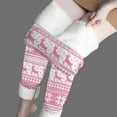 thumbnail image 1 of Luowei Warm Thick Soft Pants, Pink Christmas Women Printed Leggings, Women's Autumn Winter Velvet Warm Christmas Retro Printed Home Leggings, L, 1 of 6
