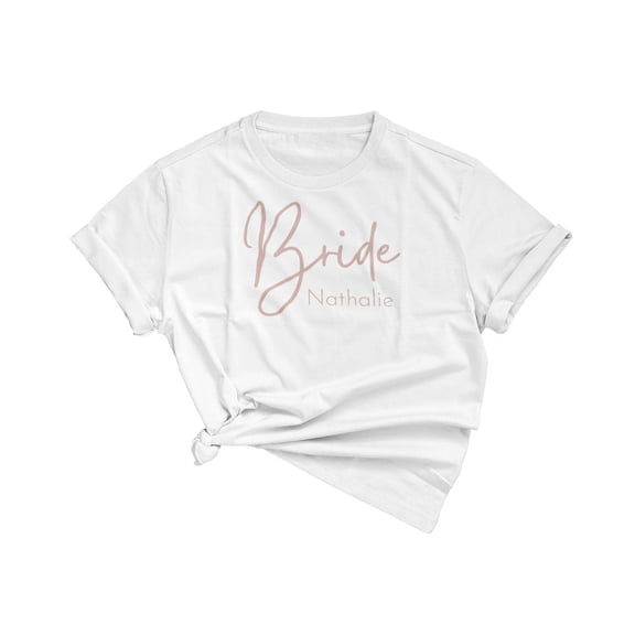 Luowei Women's Bride & Bridesmaid T-Shirt Set - Hen Party Tee, Silver, L