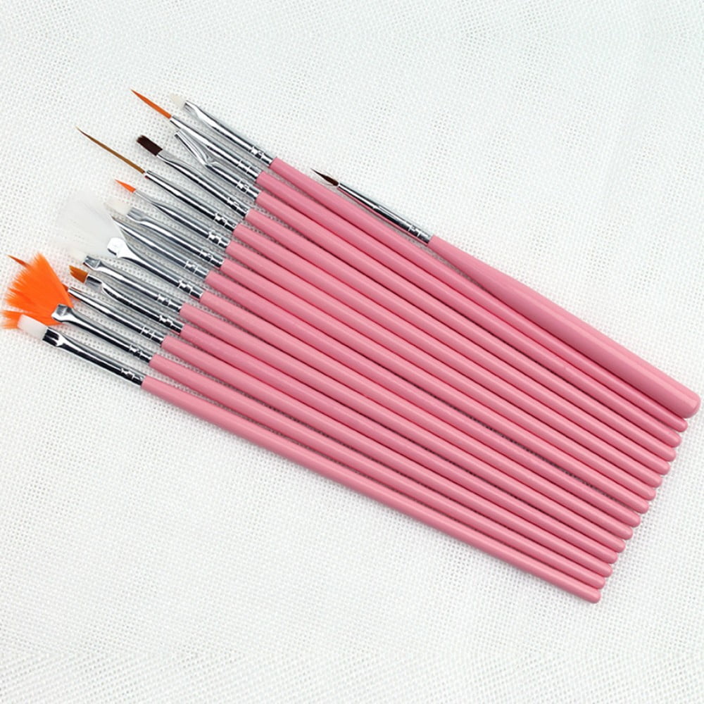 Luoyaxxxxx 15Pcs Nail Art Acrylic UV Gel Design Brush Set Painting Pen