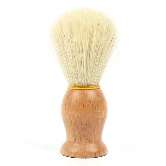 Luoyaxxxxx Beech Wood Handle White Boar Bristles Men's Care Tool Shaving Cream Foam Brush