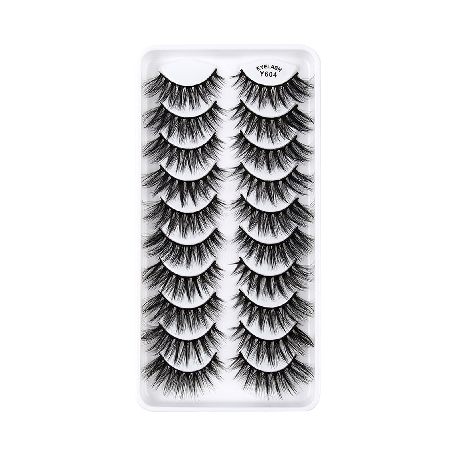 Luoyaxxxxx Big Eyelashes False Eyelashes Lashes Pack 10 Pairs 8D ...