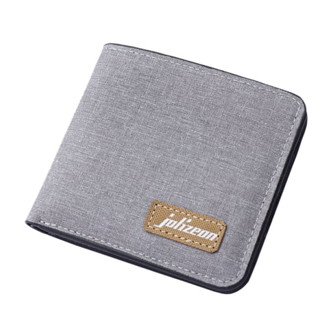 Luoyaxxxxx Boys Wallets for Kids 7-10 Fashion ID Short Wallet Solid Color Women Men Canvas Hasp Purse Multiple Card Slots Clutch Bag