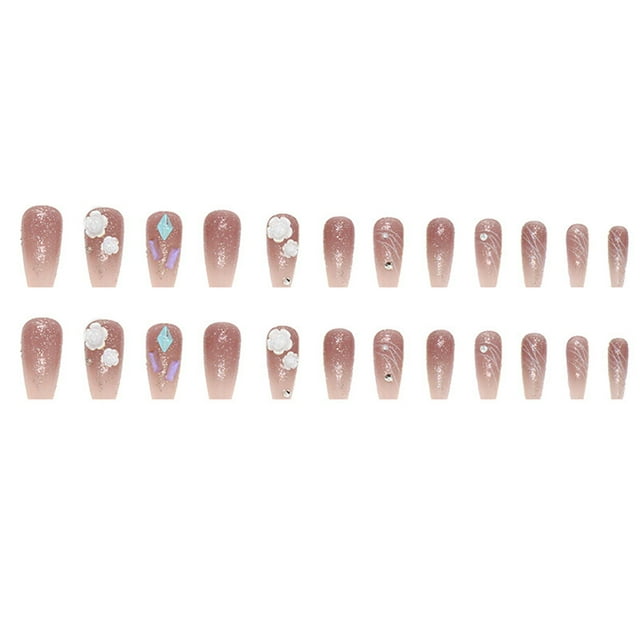 Luoyaxxxxx Fingernails Artificial Tips Custom Semicured Gel Nail ...