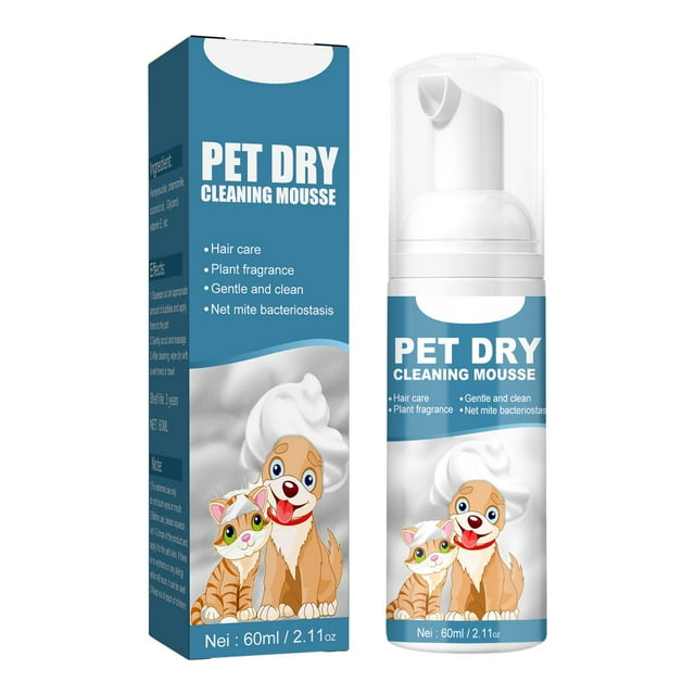 Luoyaxxxxx Pet Dry Shampoo Foam Waterless Cleansing For Puppies