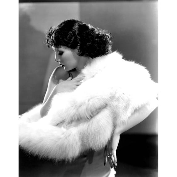 Lupe Velez Wearing White Fox Cape Ca. 1934 Photo Print (8 x 10)