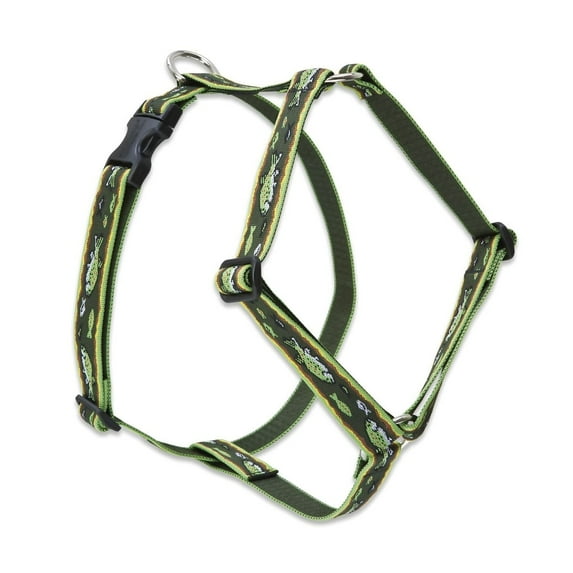LupinePet Originals 1" Brook Trout 24-38" Adjustable Roman Dog Harness for Large Dogs