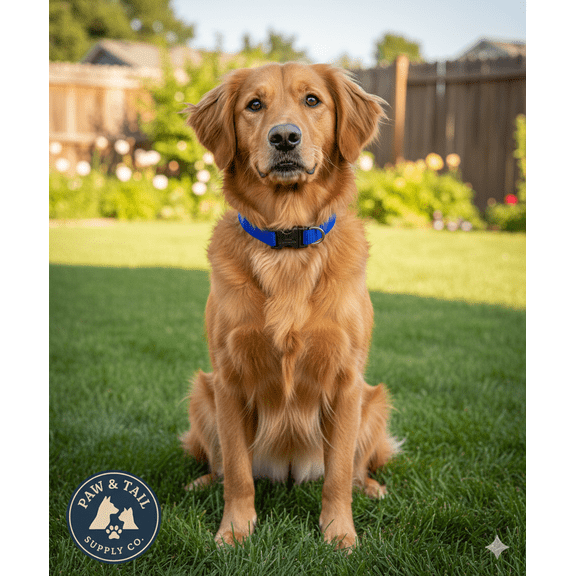 Lupine Pet E-collar Adjustable Nylon Replacement Dog Strap 3/4 inch, Blue