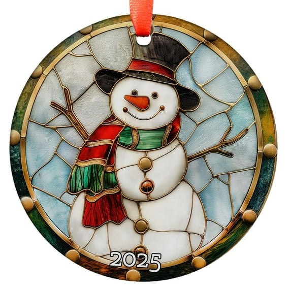 2025 Snowman Ornament, Christmas Tree Decoration, Cute Winter Holiday Decor, Snowman Gift, Xmas Keepsake, Holiday Keepsake, Xmas Tree Hanging Decoration, Seasonal Gift Idea, Collec