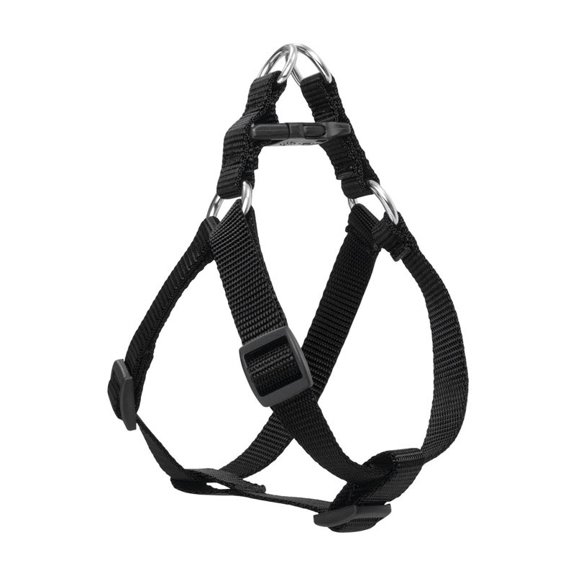 LupinePet Basic Solids Black Black Nylon Dog Harness