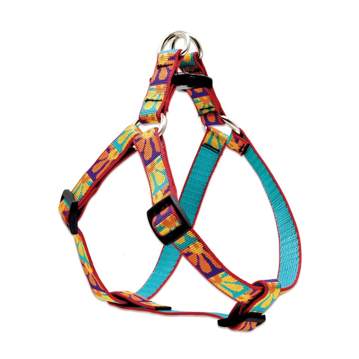 LupinePet Originals 3/4" Crazy Daisy 20-30" Step In Harness for Medium Dogs