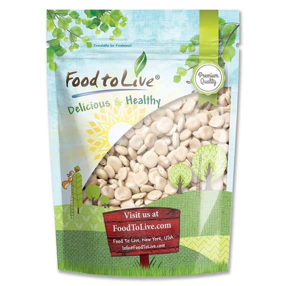 Lupini Beans, 1 Pound - Kosher, Raw, Sproutable, Vegan - by Food to Live