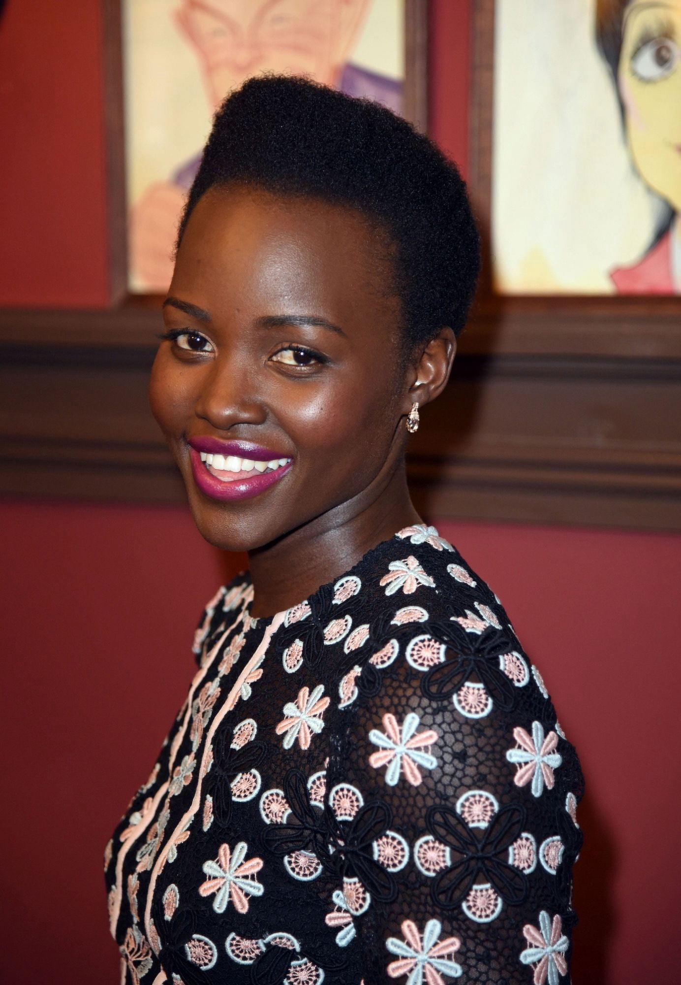 Lupita NyongO At A Public Appearance For Lupita NyongO Caricature Unveiled At SardiS Canvas Art - (16 x 20)