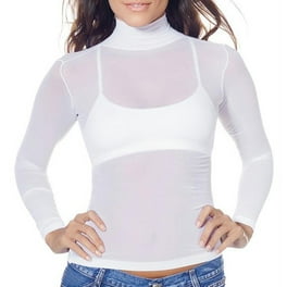 Lupo Second Skin Women's Long Sleeve Sheer See Through Mesh