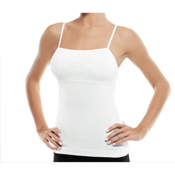 Lupo Women's Laced Cami Tank Top, White One-Size