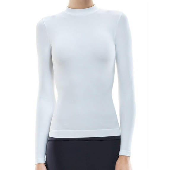 Lupo Women's Seamless Turtleneck Blouse w/ Long Sleeves