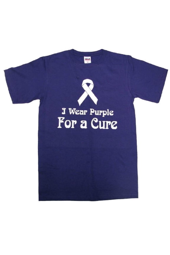 Lupus Awareness I Wear Purple For A Cure May Purple Ribbon Pray Month Logo Walkathon Walk Fund Raiser-Small