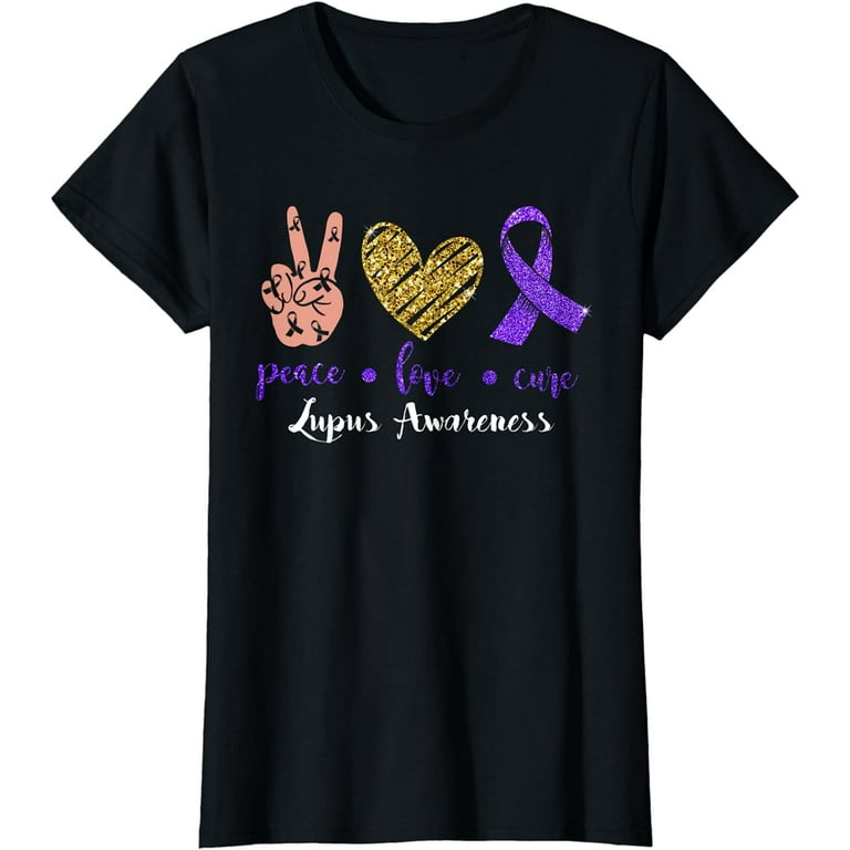 Peace Love Cure Funny Lupus Awareness T-Shirt Peace Love Cure Funny Lupus Awareness T-Shirt
