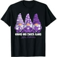 thumbnail image 1 of Lupus Awareness Month Purple Ribbon Gnomies Support T-Shirt, 1 of 4