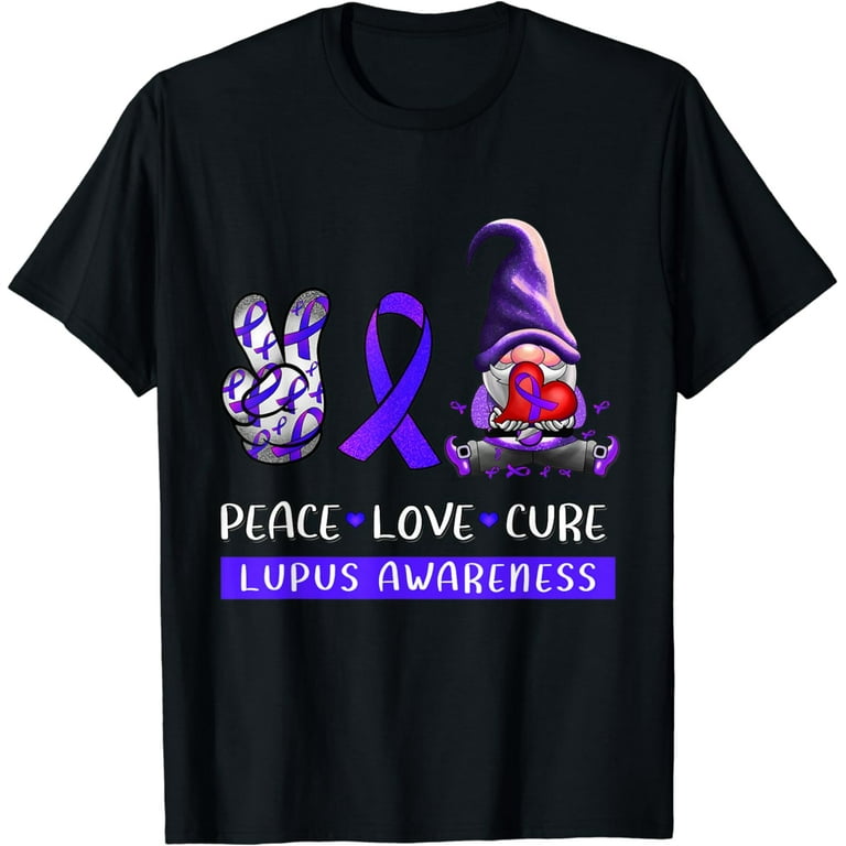 Peace Love Cure Funny Lupus Awareness T-Shirt Peace Love Cure Funny Lupus Awareness T-Shirt