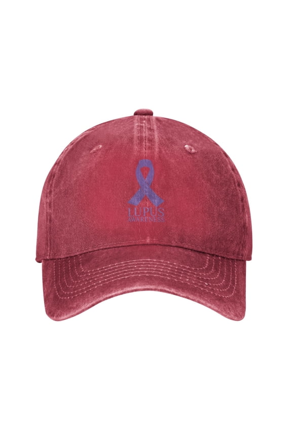 Lupus Awareness Unisex Adult Washed Denim Cotton Sport Outdoor Baseball Cap Adjustable Cowboy Baseball Hat