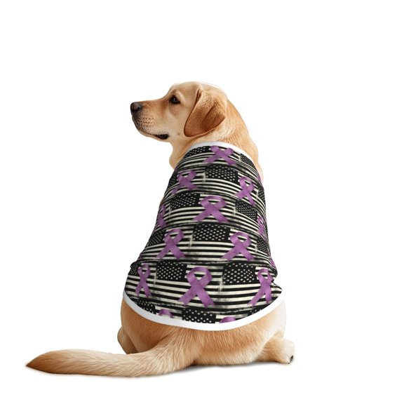 Lupus Cancer Awareness Flag Dog T Shirts Vest for Dogs Fit - Spring, Summer, Fall Wear for Large Breed XX-Large