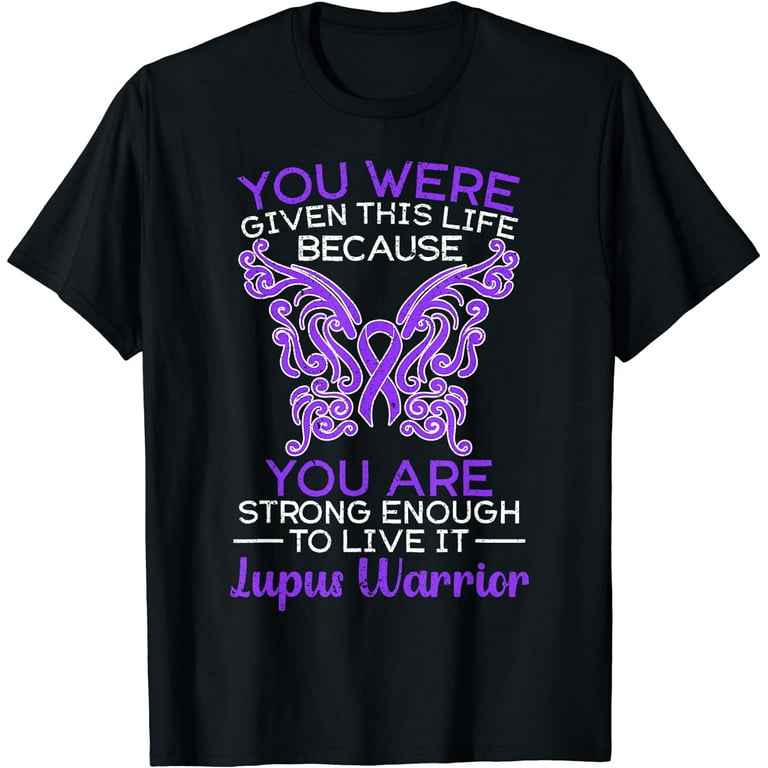 Lupus Warrior T-Shirt Purple Awareness Ribbon Lupus Warrior T-Shirt Purple Awareness Ribbon