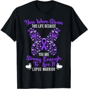 Lupus Warrior Lupus Awareness Butterfly Purple Ribbon SLE T-Shirt