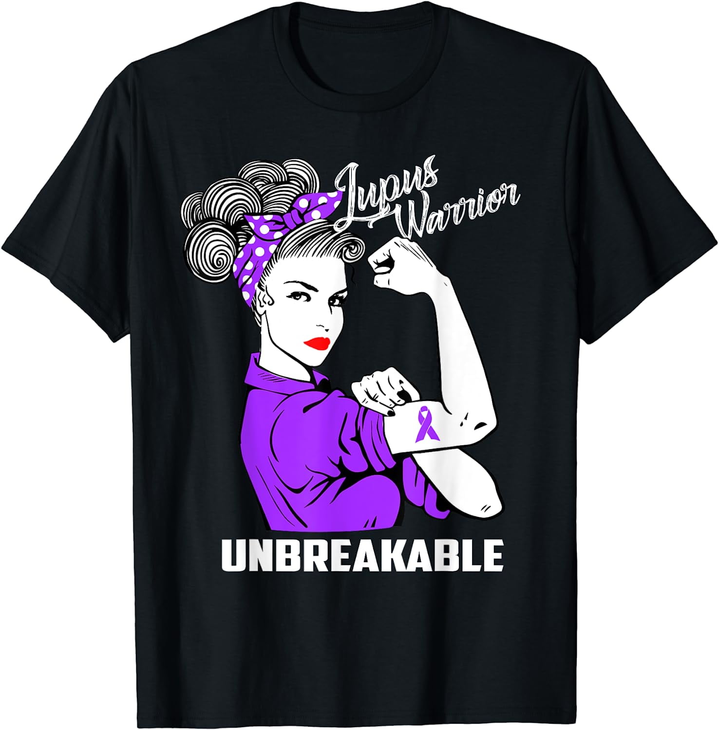 Lupus Warrior Unbreakable T-Shirt Awareness Support Lupus Warrior Unbreakable T-Shirt Awareness Support