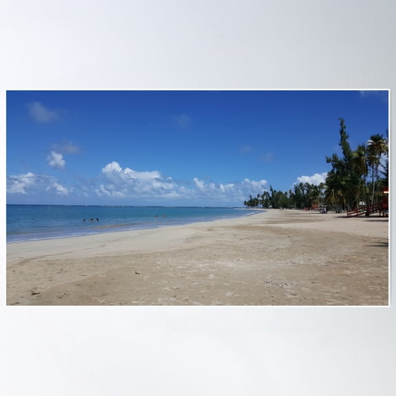 Luquillo Beach In Puerto Rico Poster Wall Art, Modern Wall Decor For Living Room Bedroom, 8x12 UNFRAMED