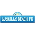 thumbnail image 1 of Luquillo PR Puerto Rico Beach Street Sign | Indoor/Outdoor | Surfer Ocean Lover Décor For Beach House Garages Living Rooms Bedroom | Signmission Personalized Gift, 1 of 5