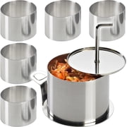 Lurch Round Food Rings, Set of 6,   2.9  Round Dessert Mold, Stainless Steel