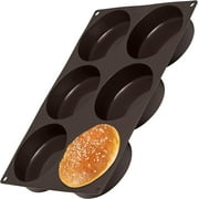 Lurch Hamburger Bun Silicone Baking Pan, Flexiform Non-Stick Mold   3" Buns