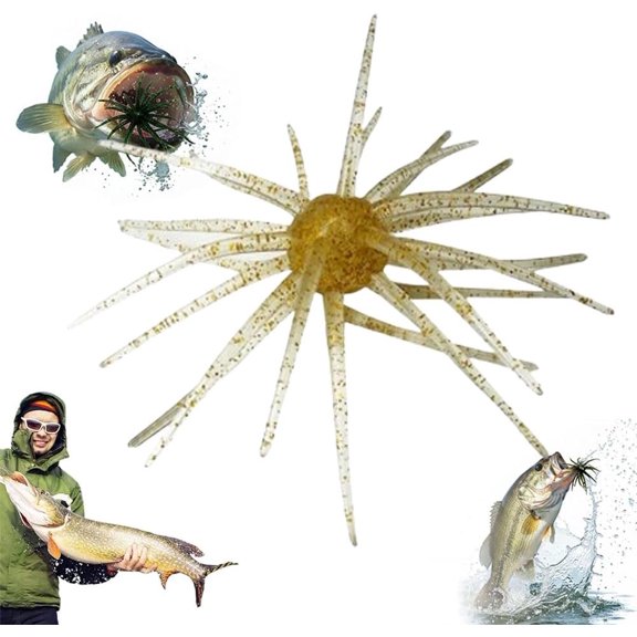 Lure Bait for Black Pits,Bass Fishing Bait,Simulation Sea Urchin Bait,Water Balloon Floats, Soft Baits, Artificial Sea Urchins, Soft wormss, Bass, Mandarin Fish, Snakehead, Catfish