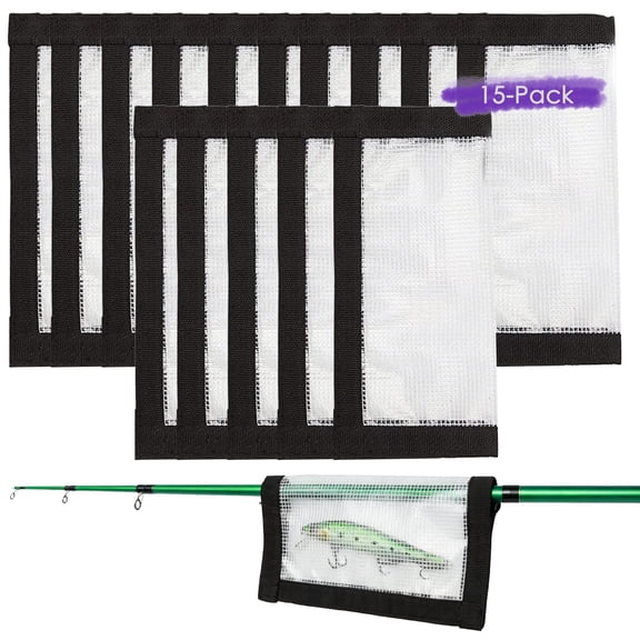 Lure Wraps for Fishing Rods, Clear PVC Fishing Hook Covers, Fishing Pole Wrap Protective Storage for Lures, Jigs, and Hooks