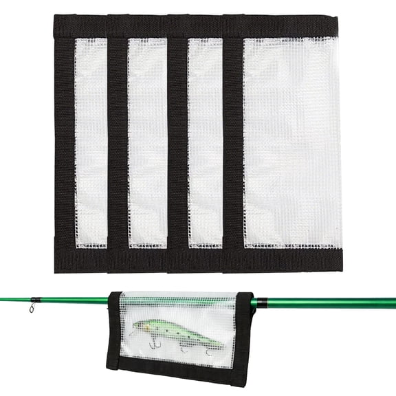 Lure Wraps for Fishing Rods, Clear PVC Fishing Hook Covers, Fishing Pole Wrap Protective Storage for Lures, Jigs, and Hooks