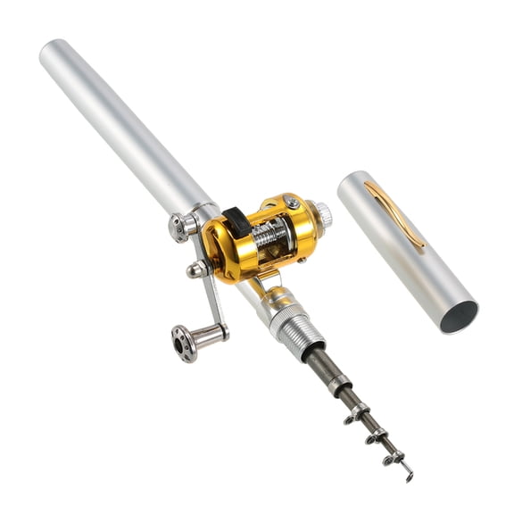Lures Fishing Rod Reel Combo Set Mini Telescopic Portable Pocket Pen Fishing Rod Pole + Reel Aluminum Alloy Fishing Line Soft Lures Baits Jig Hooks