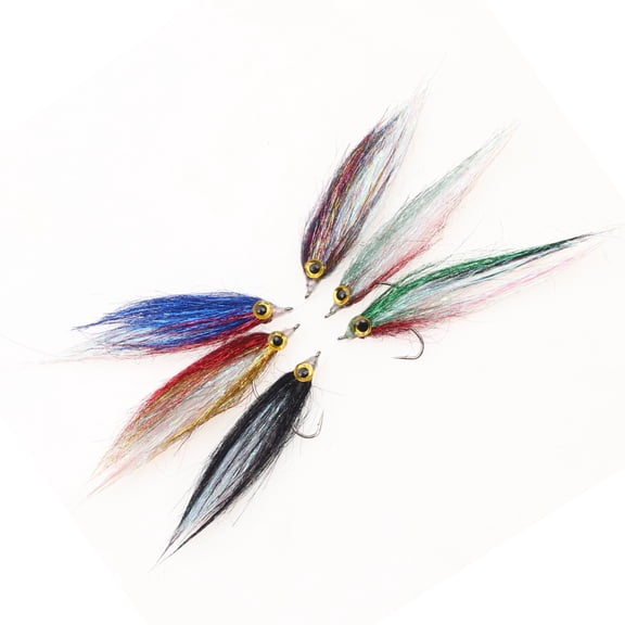 Lures Set Artificial Fishing Fly Realistic Baits Fish Lure with Barbed Hook Ice Dub Minnow Fly for Salmon