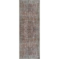 thumbnail image 1 of Luria Rugs Easy Care 2'6" x 7' Non-Slip 7 Foot Long Runner Rug for Entryway, Kitchen, Hallway, Bedroom, Bathroom Vintage Oriental - Stain Resistant & Durable, Moreno Collection - Red/Walnut, 1 of 7