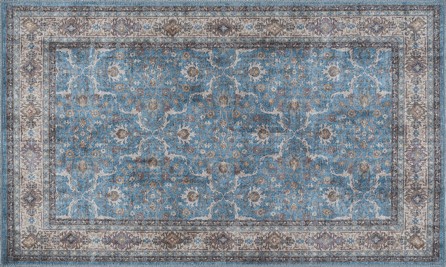 Luria Rugs Easy Care 3' x 5' Non-Slip Small Area Rug for Kitchen ...