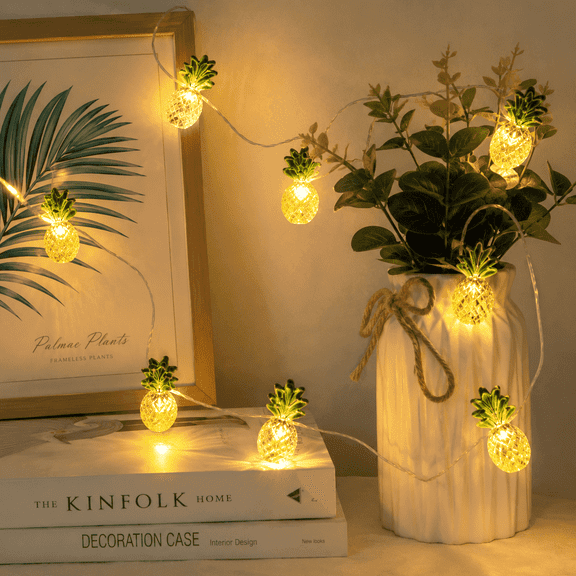 Pineapple String Lights, LusLog-pro Tropical Fairy Lights for Bedroom, Indoor Accent Room Decor, Kitchen and Summer Party Decorations