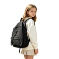 thumbnail image 1 of Lusa Cute Solid Color Backpack for Students Trendy 3D Wing Design Large Capacity Lightweight Schoolbag Fall Back to School Season Casual Versatile Double Shoulder Bookbag Black One Size, 1 of 4