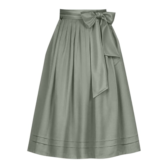 Maintenance Color Work Lusa Midi Skirts for Women Vintage High Waist a Line Adjustable Wrap ...