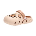 thumbnail image 1 of Lusa Soft Indoor Outdoor Slippers for Toddler Girls Boys Summer Lightweight Beach Sandals with Cute Space Pattern and Holes Designs Flexible Sole for Kids Coffee 9-10 Years, 1 of 7