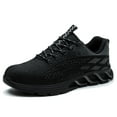 thumbnail image 1 of Lusa Steel Toe Work Athletic Shoes for Men Women Lightweight Industrial & Construction Resistant Puncture Proof Safety Sneakers Fashion Low Top Lace up Footwear Black 47, 1 of 7
