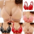 thumbnail image 1 of Lusakoc Bras for Women Large Lace Breathable Front Opening Bra Push Up Bras, Size S-2XL, 1 of 5