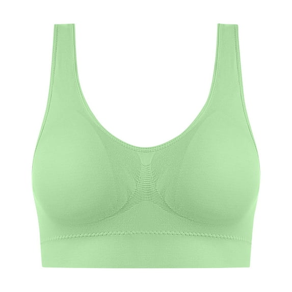 Lusakoc Sports Bras for Women Large Traceless Comfortable Seamless Wirefree Breathable Push Up Bra Plus Size Bras, Size XS-5XL
