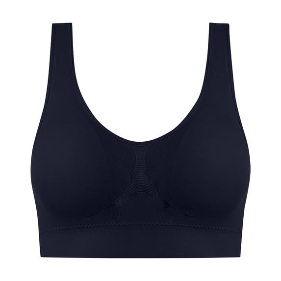Lusakoc Sports Bras for Women Large Traceless Comfortable Seamless Wirefree Breathable Push Up Bra Plus Size Bras, Size XS-5XL