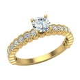 thumbnail image 1 of Luscious Design Round Brilliant Diamond Ring 14K Gold 0.90 CT TW (G,SI1), 1 of 5