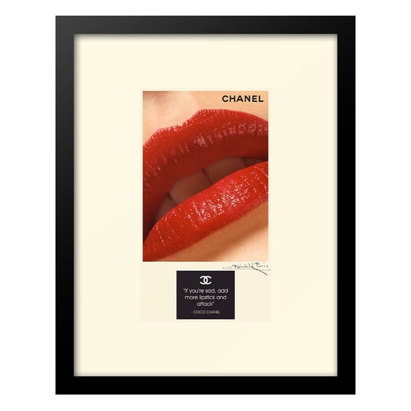 Luscious Fashion "....Add More Lipstick" Lips - Framed Print